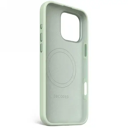 Decoded AntiMicrobial Silicone Stacks Backcover Case with MagSafe for iPhone 16 Pro Max - Green Photo