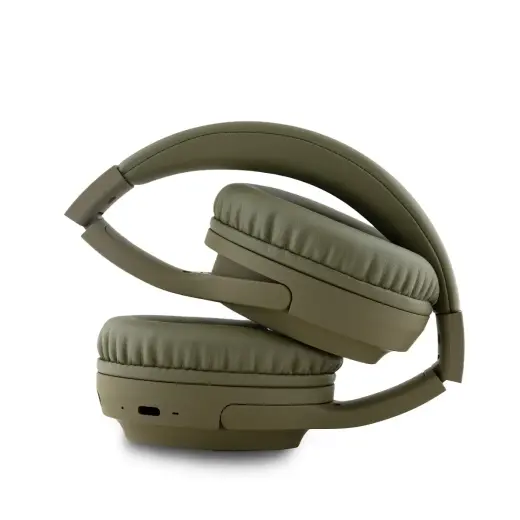 DKNY PU Leather Arch Logo Wireless Headphone Green Foto 3