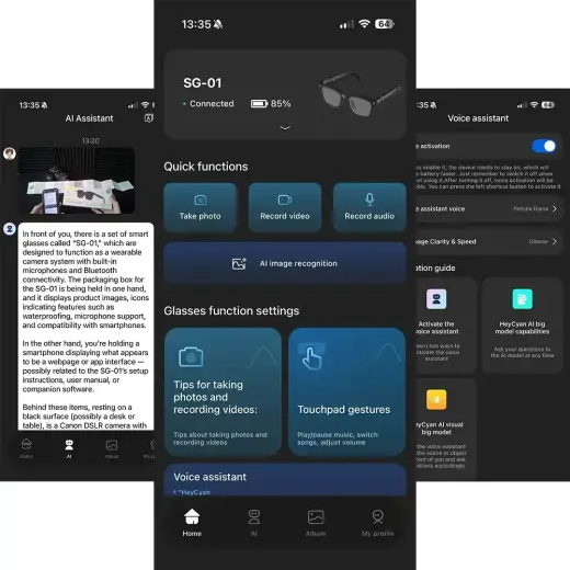 Blavec Smartglasses SG-01 HD camera, AI, Wi-Fi (SG01-B) black Foto 7