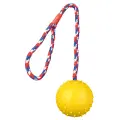 Игрушка для собак : Trixie Мяч на веревке, натуральный каучук, ø 7|30 см Фото num