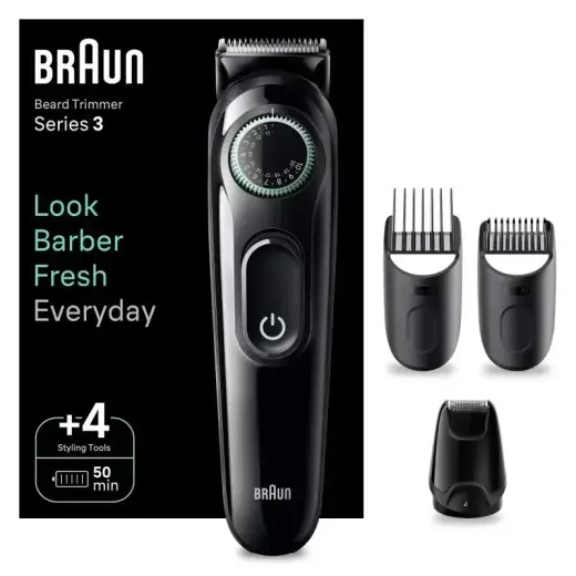 Braun Hair Clipper BT3421 Beardtrimmer black Schwarz (447917) Фото num