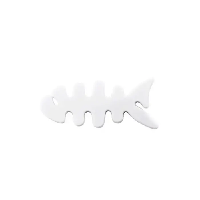 Fish-shaped headphone cable wrap - white Foto 2