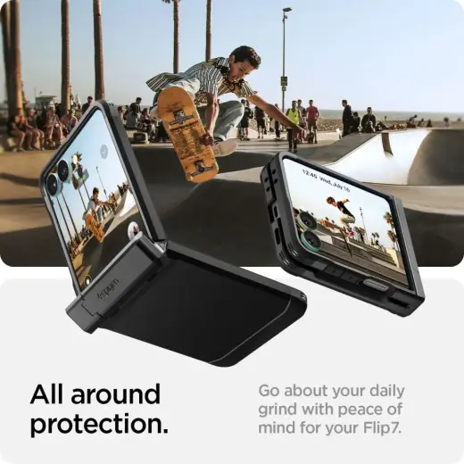 SPIGEN TOUGH ARMOR PRO MAG MAGSAFE GALAXY Z FLIP 7 BLACK Фото num