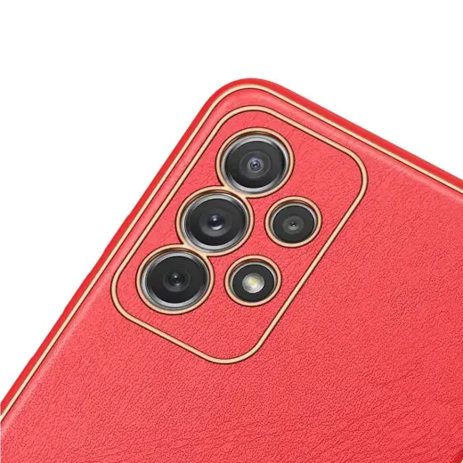 Dux Ducis Yolo elegant case made of soft TPU and PU leather for Samsung Galaxy A72 4G red Photo