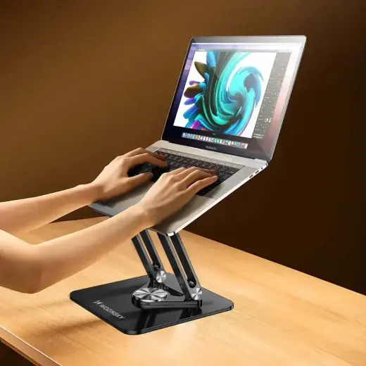 Wozinsky WRS-CPY84SB 360 Aluminum Laptop and Tablet Stand + Free Smartphone Stand - Black Photo