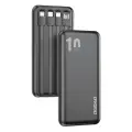 Dudao K6Pro Универсальный 10000mAh Внешний аккумулятор (powerbank) с USB кабелем, USB-C, Lightning Черный (K6Pro-черный) Фото num