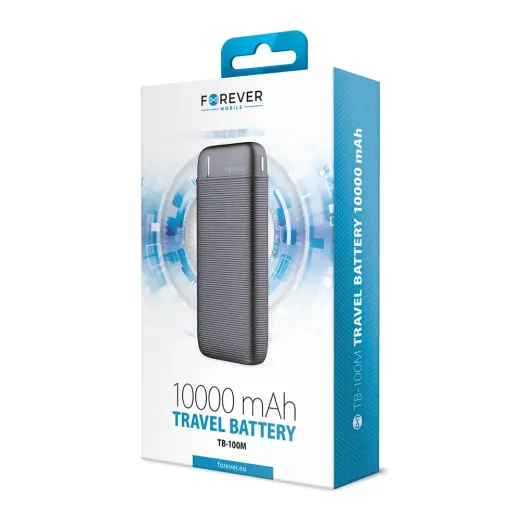 Forever power bank TB-100M 10000 mAh melns Foto 7