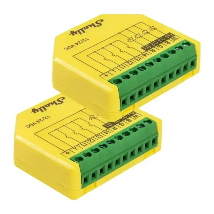SHELLY Plus RGBW PM Wi-Fi/Bluetooth LED Strip Controller (2-pack)