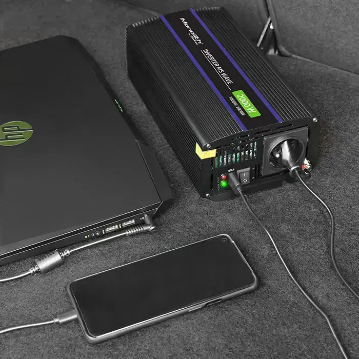 Qoltec Monolith voltage converter 2000 MS Wave |12V to 230V | 1000/2000W | USB Foto 3