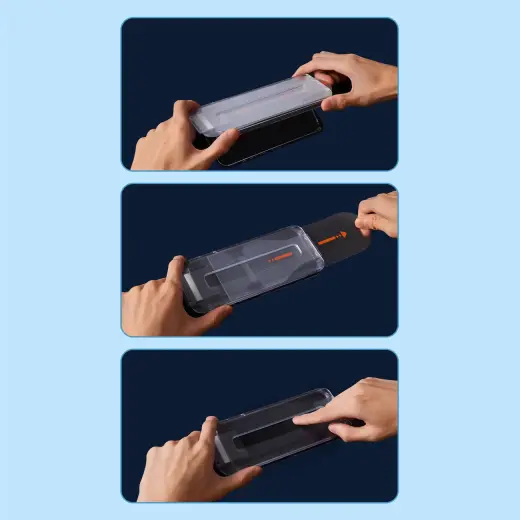 Baseus Full Screen aizsargstikls telefonam iPhone 14 Pro Max ar skaļruņa vāciņu 0.4mm + Montāžas komplekts Foto 15