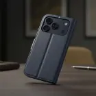 Split Book grāmatveida maciņš telefonam iPhone 17 tumši zils bēšs — Foto 6