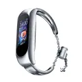 Fusion Metal Bracelet ремешок для часов Xiaomi Mi Band 3 | 4 | 5 | 6 серебряный Фото num