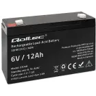 Qoltec  AGM battery | 6V | 12Ah | Maintenance-free | Efficient| LongLife | for UPS, scale, cash register Foto 1