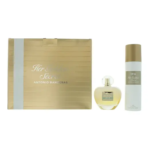 Set Antonio Banderas: Her Golden Secret, Eau De Toilette, For Women, 80 ml + Her Golden Secret, Deodorant Spray, For Women, 150 ml Фото num