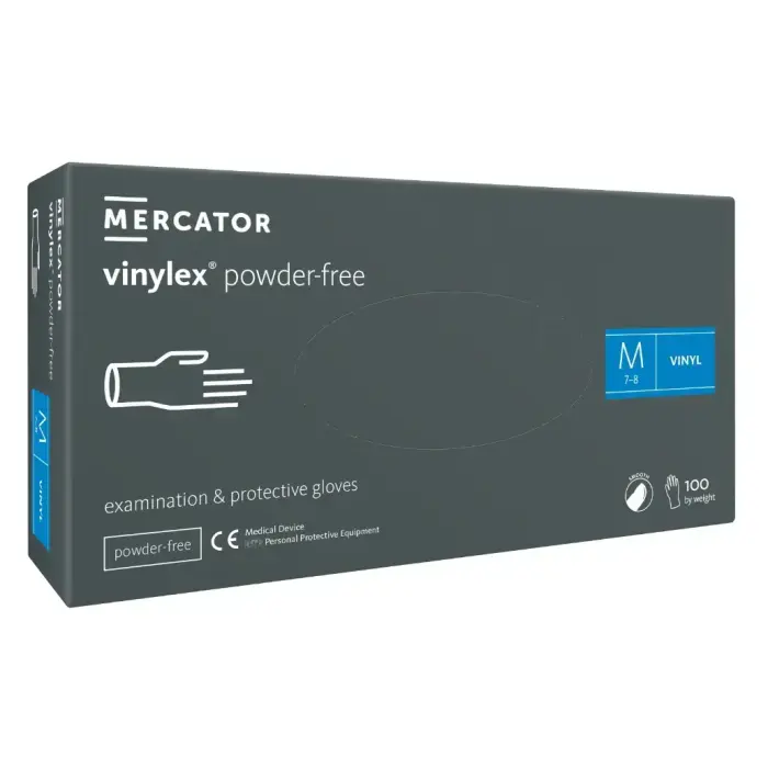 Cimdi vinila VINYLEX, bez pūdera, caursp., M izm., 100gab