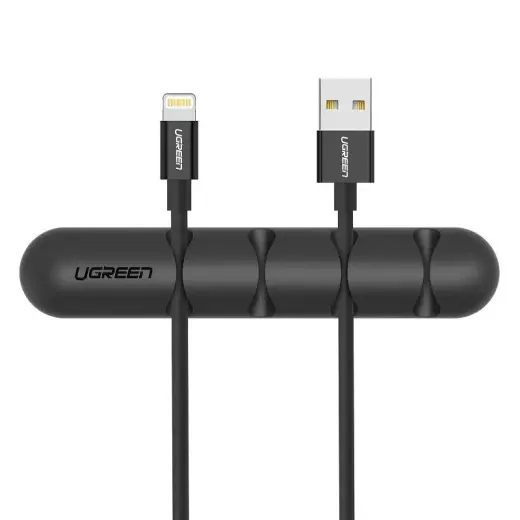 Ugreen 2x self-adhesive 4 cables organizer black (30762) Photo