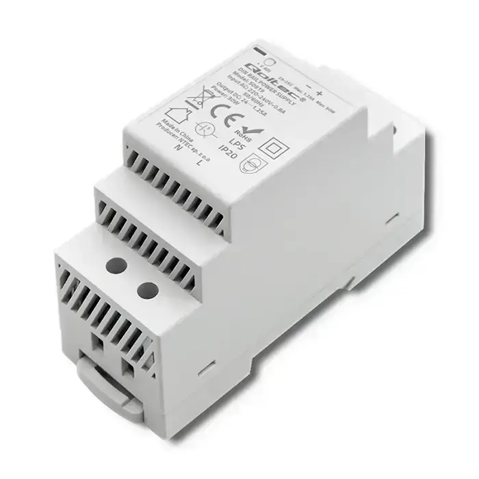 Qoltec DIN rail power supply | 30W | 24V | 1.25A | Gray Foto 6