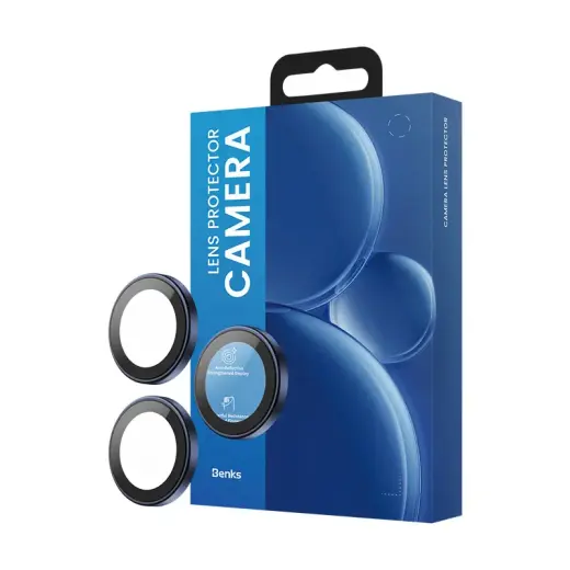 Benks Tempered glass DR Sapphire Lens Protector on camera for Iphone 17 Pro|17 Pro Max (lens 3 pieces) blue Foto 8