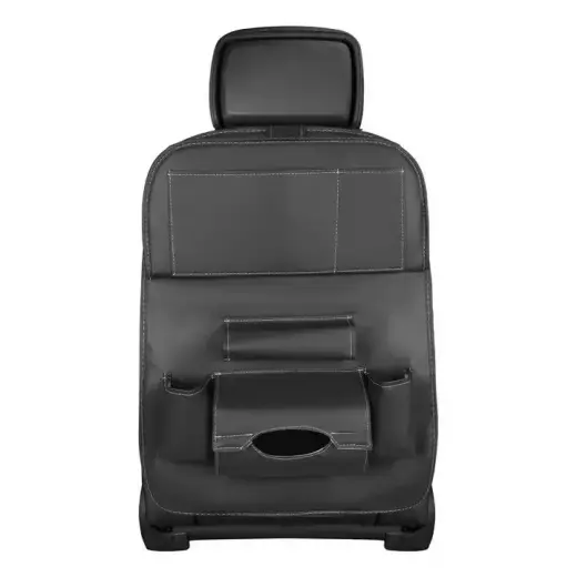 Car seat organizer seat protector seat cover shelf mini car table black Foto 3