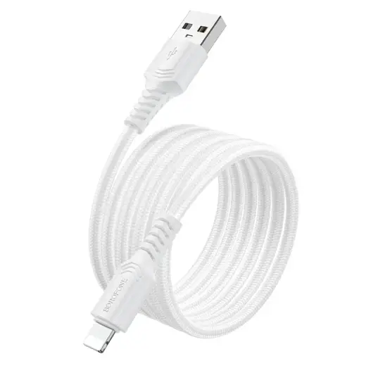 Borofone Cable BX116 Certain - USB to Lightning - 2,4A 1 metre white Photo