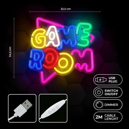 Neon PLEXI LED GAME ROOM multicolor NNE20 Neolia Foto 6