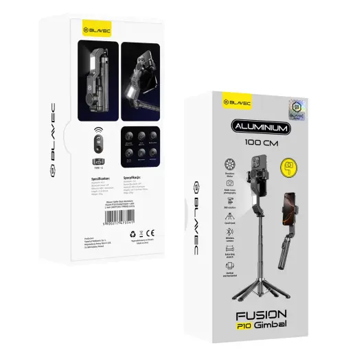 Blavec Selfie Stick Aluminium Fusion P-10 Gimbal tripod + remote control 1 metre (SSFP10G-TRB10) black Photo