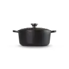 Le Creuset Чугунная кастрюля круглая Ø26см / 5,3л мат черный Фото num