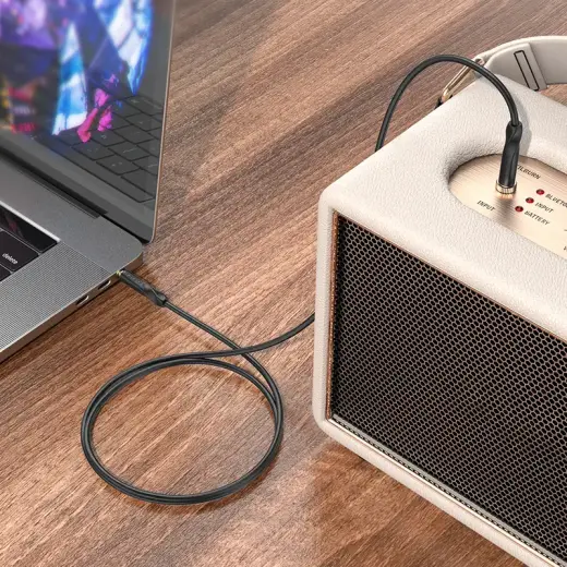 Borofone Cable BL16 - jack 3,5mm to jack 3,5mm - 1 metr black Foto 5