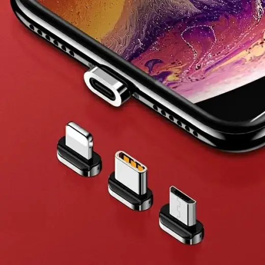 USAMS Adapter magnetyczny U28 lightning bulk srebrny|silver SJ325LNTA Фото num