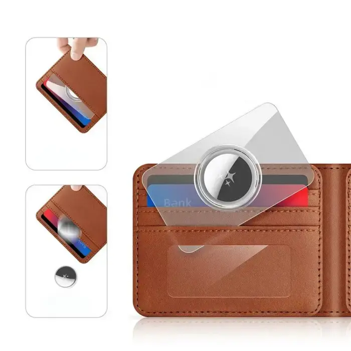 DUX DUCIS card-shaped protective case for AirTag 2 pcs transparent + black Photo