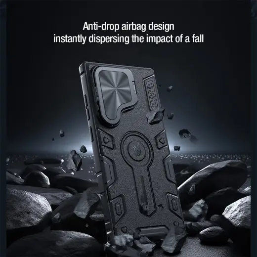 Nillkin CamShield Armor Prop Case for Samsung Galaxy S24 Ultra - black Фото num