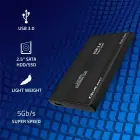 Qoltec Aluminium External Hard Drive Case HDD SSD 2.5'' SATA3 | USB 3.0 | Black Фото num