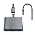 Hub Wozinsky WHCH-01 USB-C PD 100W HDMI 4K@30Hz USB-A 10Gbps - gray Foto 4