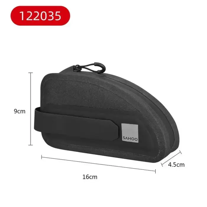 SAHOO bike bag on the bicycle frame with zip 0,3L 122035 black Photo