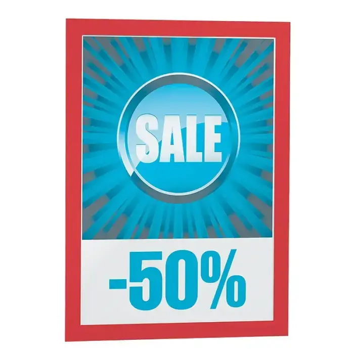 Pašlīpoša kabata DURABLE DURAFRAME® A4, ar rāmi, sarkana krāsā, 2 gab./iepak. Фото num