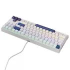 Machenike K500B-B87 Wired Mechanical Gaming Keyboard with Backlight, Red Switch - White — Фото 5