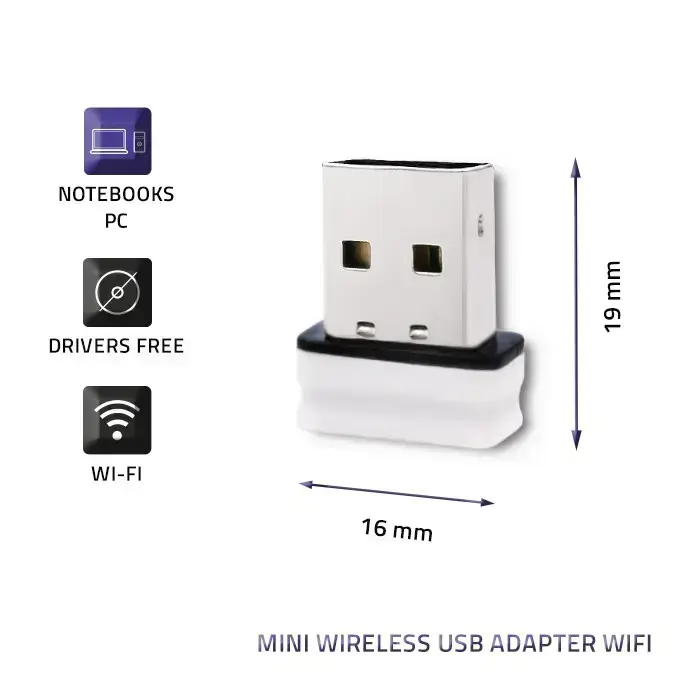 Qoltec Wireless mini adapter Wi-Fi USB | standard N Foto 3
