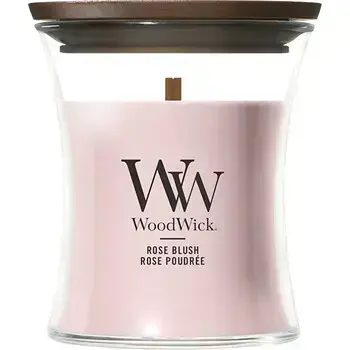 WoodWick Rose Blush Váza ( nádech růže ) - Vonná svíčka 85.0g