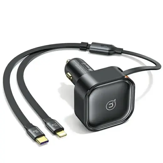 Зарядка для автомобиля USAMS C41 CC220 | 30W | PD | USB-C | с USB-C кабелем в комплекте | черный Фото num