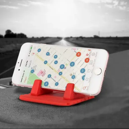 Silicone Car Phone Holder Dashboard Desktop Stand black Foto 5