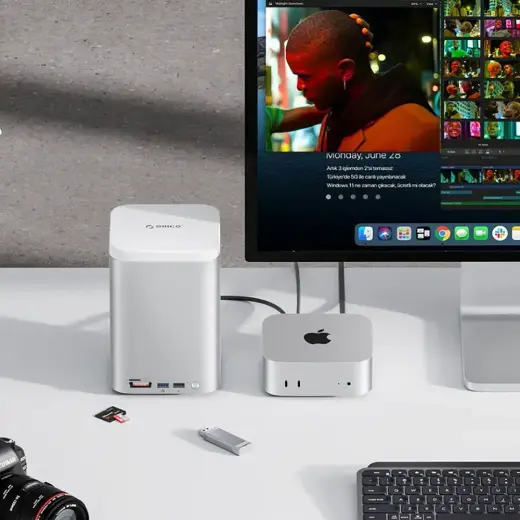 Orico MiniTower Docking Station with Hard Drive Bays for up to 56TB - Silver Foto 7