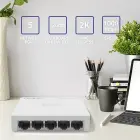 Qoltec Network SWITCH | 5 x RJ45 port | 1000Mbps | Fast Ethernet | LAN Foto 2