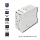 Qoltec DIN rail power supply | 60W | 24V | 2.5A | White | Slim Foto 4
