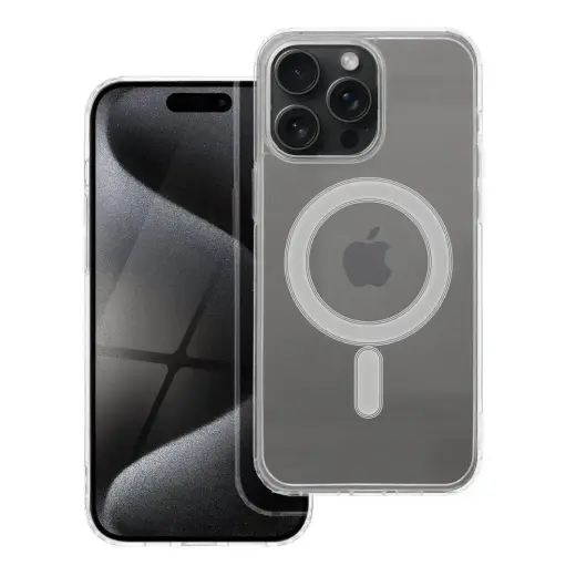 Clear Mag maciņš ar MagSafe atbalstu telefonam iPhone 15 Pro Max caurspīdīgs