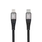 Cable USB C to Lightning Blue Star 2,4A with braid 1,2 m TFK-DC-003 black Photo