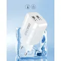 Dudao 2x USB mājas USB ceļojuma ES adapteris sienas lādētājs 5V|2.4A + Lightning kabelis balts (A2EU + Lightning balts) Foto 5