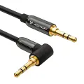Wozinsky AUX cable angled (male-male) mini jack cable 2 m black Photo
