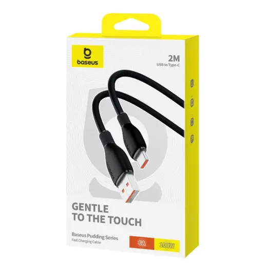 Baseus Pudding Series 100W USB-A - USB-C Cable 2m - Black Foto 10