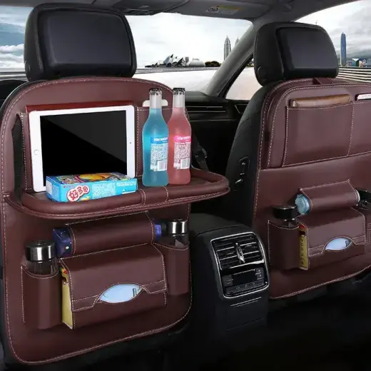 Car seat organizer seat protector seat cover shelf mini car coffee table Foto 6