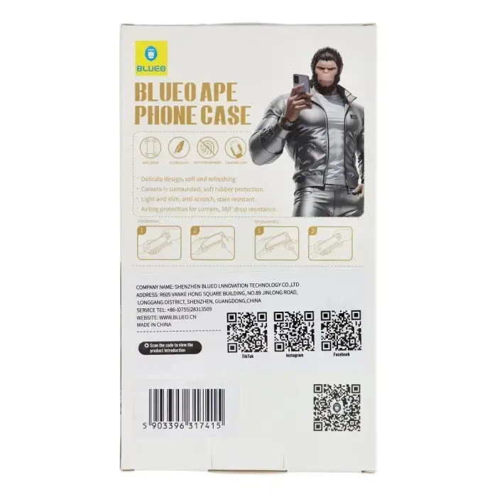 BLUEO APE Phone Case - Apple iPhone 16 Pro Max gray Photo